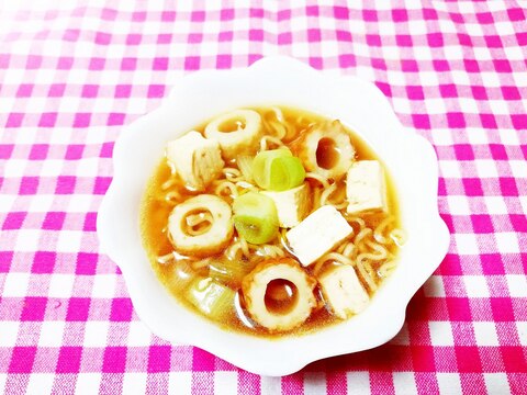 シャトルシェフで♪葱とお豆腐＆竹輪のラーメン